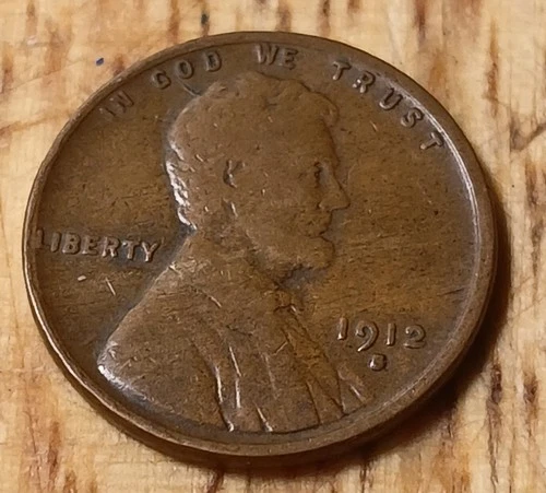 1912 S Lincoln Wheat Cent VG #3