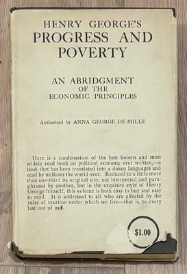 Progress and Poverty by Henry George Abridgement~ 1924 ~ HC w/Dust Jacket ~ RARE