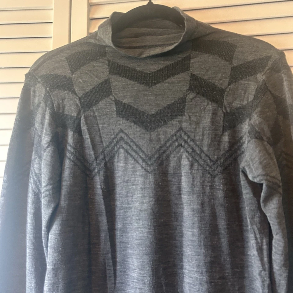 ATHA женщин большой серый черный дизайн шерсти/поли смесь длинным рукавом насмешливый шеи - Изображение 2 из 4