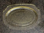 Vintage Amber Depression Glass Oval Platter Madrid Pattern Federal Indiana 11.5"
