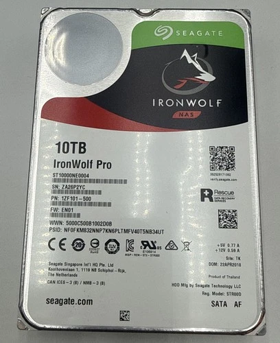 Seagate IronWolf Pro 10TB SATA  7.2K RPM 256MB 6Gb/s NAS HDD - ST10000NE0004