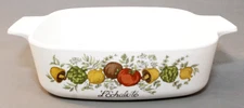 Corning Ware Baking Dish 1 Qt A-1-B VTG 1980s Spice Of Life L'Echalote 7x7"