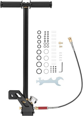 #ad Hiram 40MPA High Pressure Hand Pump Air Rifle PCP Stirrup Stainless Steel $42.99