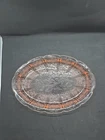 Excellent Jeanette Pink Cherry Blossom depression glass 11" Oval Platter