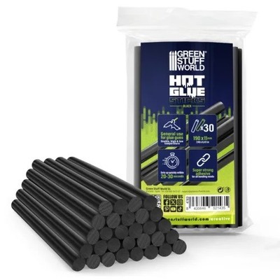 Green Stuff GSW4783 - Heissklebestifte 11 mm - Schwarz - Neu