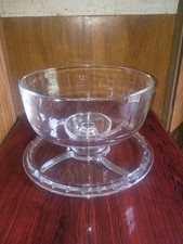 Clear Glass Cake Stand Dessert Display Platter Serving Plate