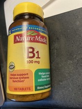 Nature Made Vitamin B1 100 mg, Dietary Supplement for Energy Metabolism Support