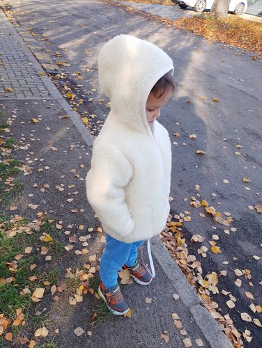 Giacca bambino MERINO lana vergine 100% lana di pecora - Foto 5 di 12