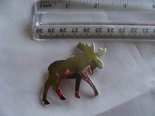Vtg. Sterling Silver Smooth Moose Pin/Brooch/Staltera 50's Era Signed - Picture 5 of 5