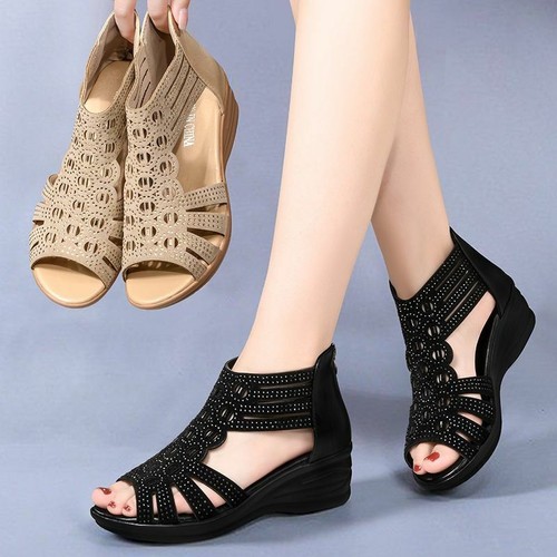 Sandalias De Mujer Zapatillas De Plataforma Moda De Verano Roma Casual  Elegante | eBay