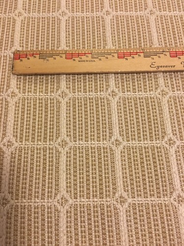 Heavy Upholstery Neutral two shades beige Block High End Fabric -NEW 1-1/2 + YDS - Picture 3 of 6