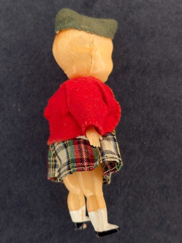 C1950-60s Vintage Scottish Miniature Doll 4" Sleepy Sleep Eye Toy Hong Kong 555 - Picture 3 of 7