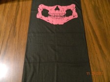MIP- " Pink Half Skull " design Tubular Hydro Face Shield Sun Mask