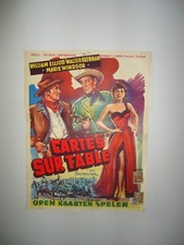 WESTERN/CARTES SUR TABLE/THE SHOWDOWN  Fr2/affiche belge