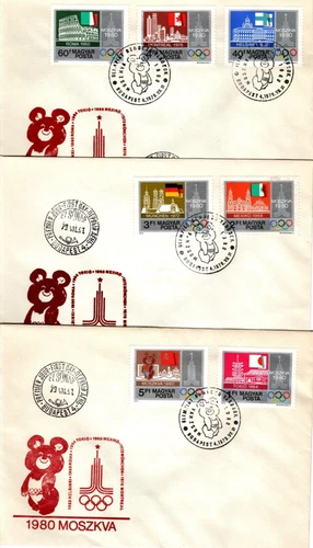 HUNGARY-1979. FDC - Pre-Olympic Year - Moscow '80 Emblem MNH! Mi:3355-3361.