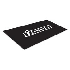 Icon Motorcycle Streetbike Garage Floor Mat Black 21"X39"