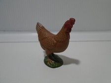 MINIATURE BROWN HEN CHICKEN 1.75" FIGURE UNBRANDED MA107 