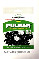 Softspikes Pulsar Fast Twist 3.0 Golf Shoe Cleats # 23007 Black / White
