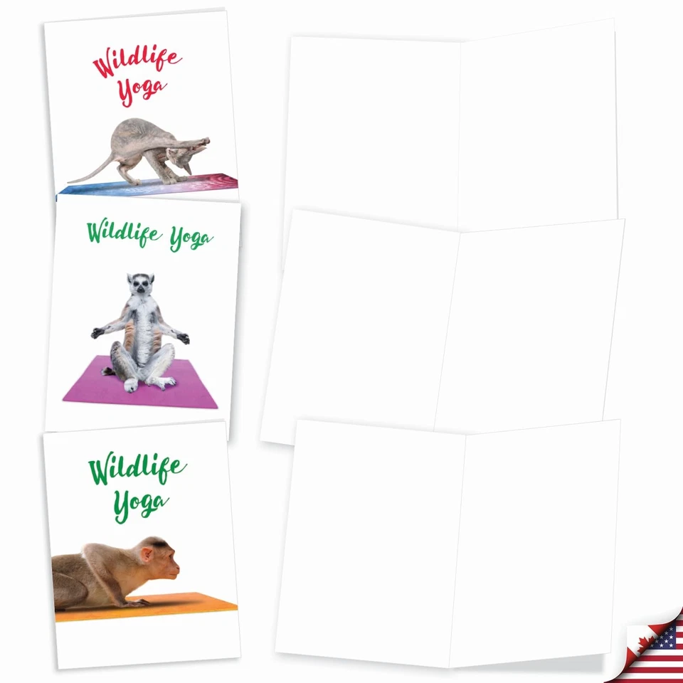The Best Card Company - 20 Blank Yoga Animal Cards (4 x 5.12 Inch) - All Occa... - Image 2 of 4