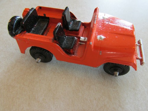 Mc17 VINTAGE MIDGETOY DIECAST Orange Jeep CJ7 Convertible top 2.5" - Picture 2 of 7