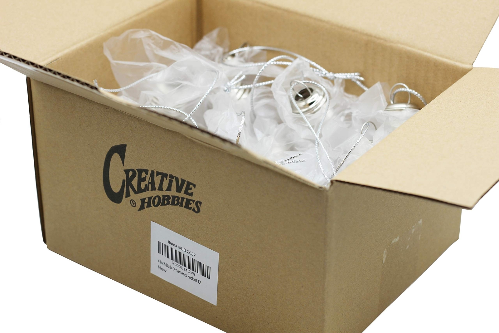 Creative Hobbies Bulk Pack of 24 - Heart Shape Clear Plastic Christmas Orname...