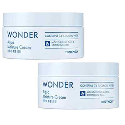 TONYMOLY Wonder Aqua Feuchtigkeitscreme | 300ml x 2 | Tiefenfeuchtigkeit & be...
