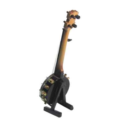 Mini Banjo Model Wooden Miniature Musical Instrument