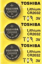 3 Toshiba CR2032 3V Lithium Coin Battery 2032 DL2032 Batteries
