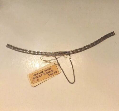 Vintage Seiko Watch Baguette Bracelet Band Silver Tone (Band Only) 85031M 17J - Picture 2 of 5