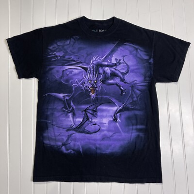 トップス 90s Liquid Blue Dragon&Archer Print Tee 1990s Liquid Blue Dragon all over print t-shirt dated 1996
