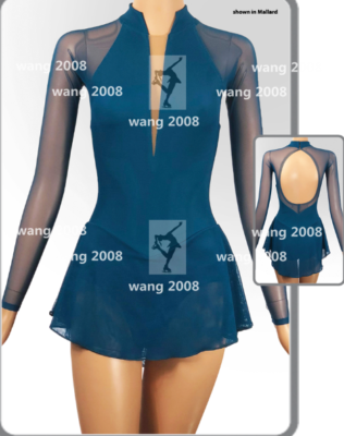 Figure Skating Dress Women's Ice Skating Dress un-beaded blue deep v | eBay Figure Skating Dress Women's Ice Skating Dress un-beaded blue deep v | eBay