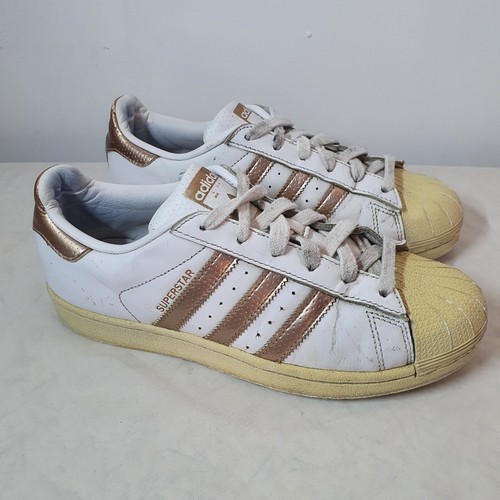 rose gold superstar trainers