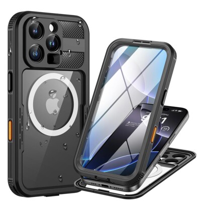 For iPhone 16 Pro Max/14 Plus MagSafe Waterproof Case Shockproof Magnetic Cover