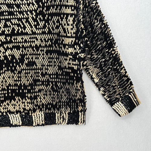 MARC BY MARC JACOBS Midge Sweater Womens XS/S Black Gold Stripe Sequin Boat Neck - Picture 8 of 13