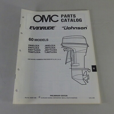 Teilekatalog OMC Evinrude / Johnson Outboards 60 Models Stand 09/1988