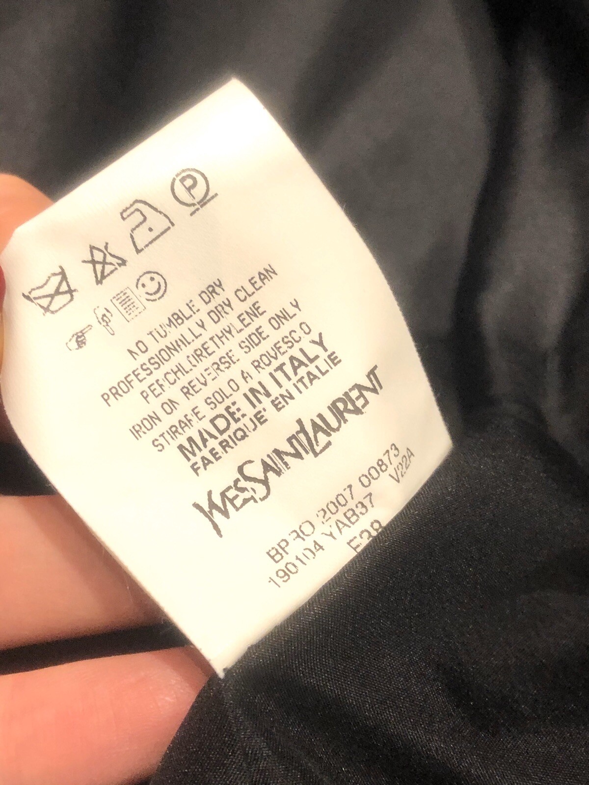 Giacca da donna Yves Saint Laurent YSL 2007 Miscela di seta nera svasata cotone