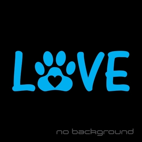 Love Paw Sticker Vinyl Decal - Cat Dog Heart Print Pet Animal Car Window Bumper - Picture 6 of 16