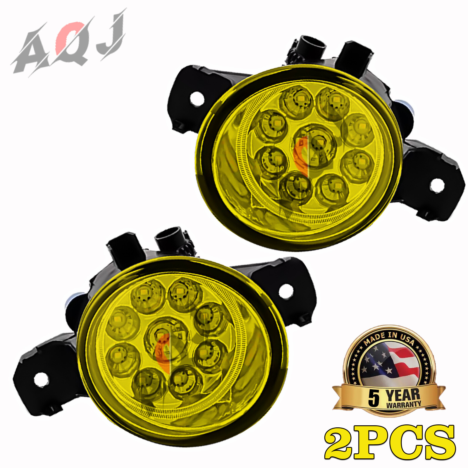 2X Front Bumper Yellow Fog Light Lamp For Nissan Altima 2016-2018 4 Door Sedan