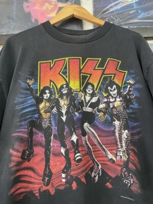 Kiss band Unisex Black Reprint classic style Men Women T shirt
