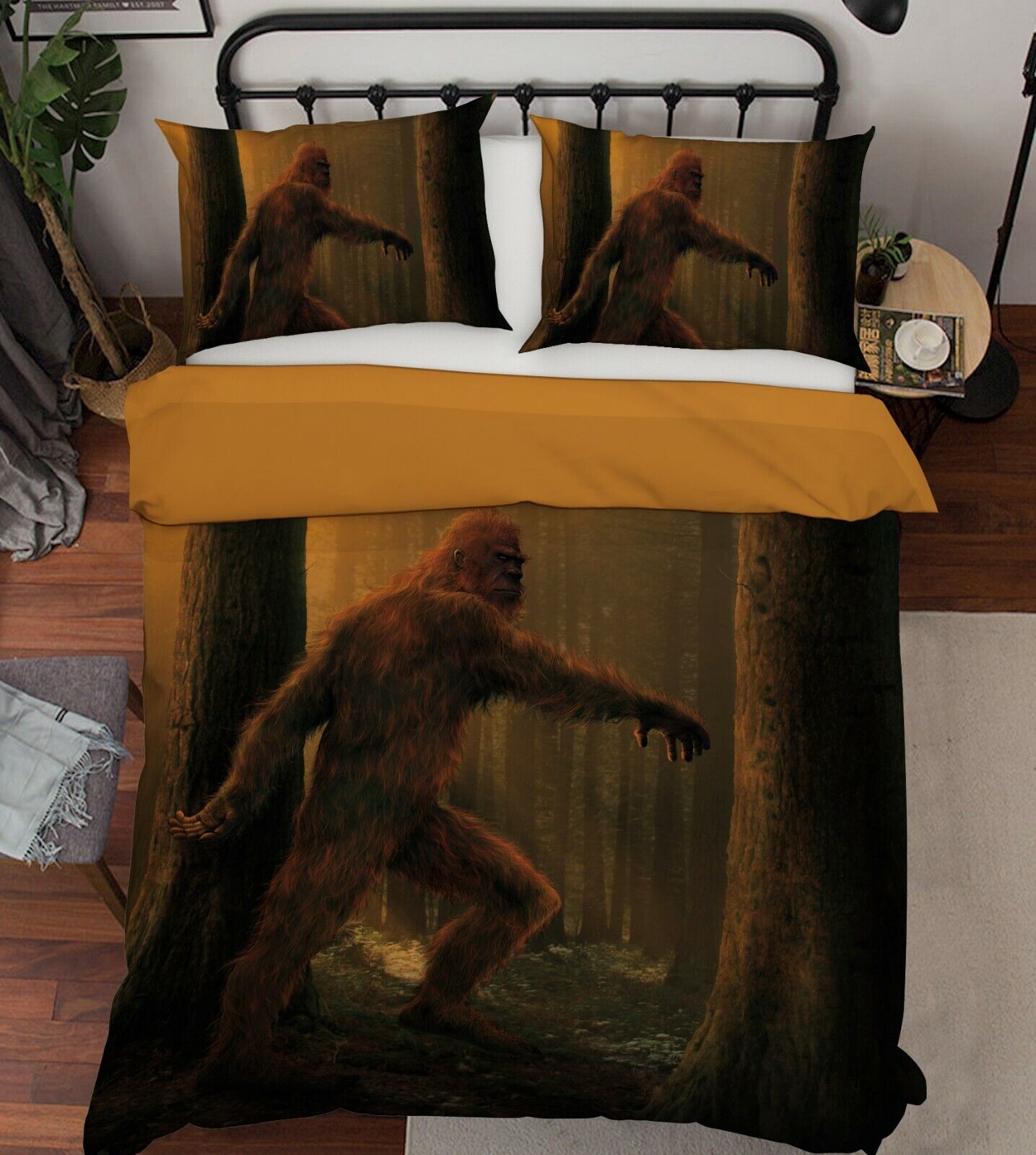 3D Orangutan Forest R12 Bed Pillowcases Quilt Duvet Cover Double Vincent Zoe Super oferty, darmowa dostawa