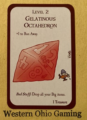 Munchkin Level 2 Gelatinous Octahedron Card USED Steve Jackson