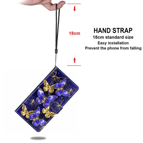 Butterfly Cat Rose Moon Wallet Phone Case For Samsung A34 A24 A12 A32 A13 A14 5G - 第 49/91 張圖片