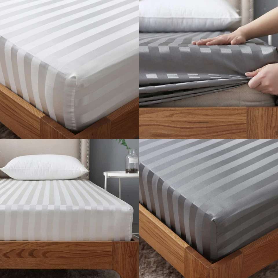 40cm Extra Deep Fitted Sheet 400TC 100% Egyptian Cotton Bed Sheets Double King