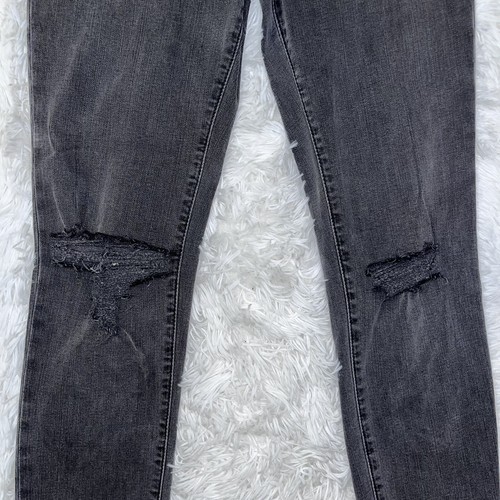 MADEWELL Women’s Black Distressed 9” Mid-Rise Skinny Denim Jeans 28 | H2230 - Picture 4 of 12