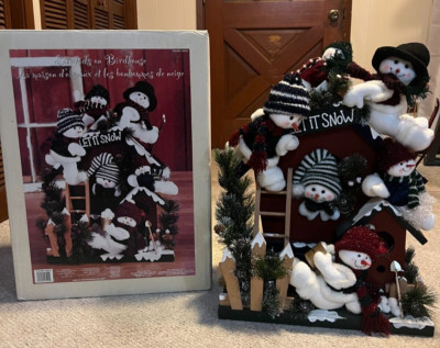 Costco  Snowkids on Wooden Birdhouse - 25'' High x 18'' Wide  MINT