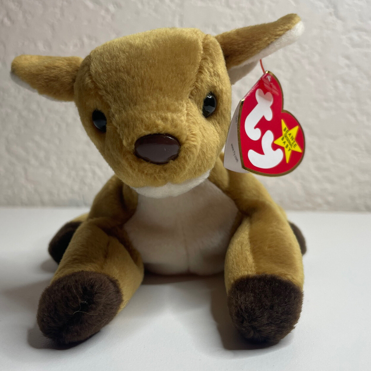 Ty Beanie Babies - Whisper Deer 1997 1998 *RARE, ERRORS* (Retired, Baby)