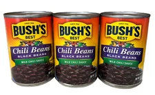Bush's Best Chili Beans Black Beans in Mild Chili Sauce 15.5 oz (3 Pack)