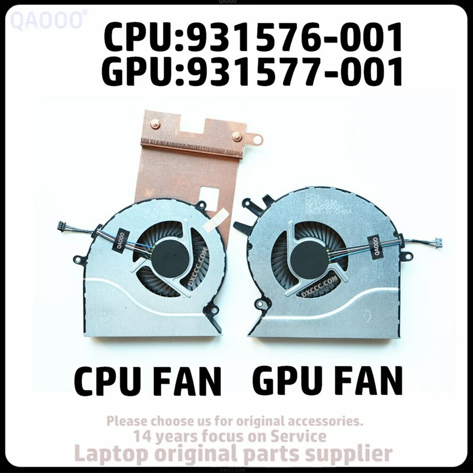 931576-001 , 931577-001 HP OMEN 17-AN TPN-Q195 17-AN014TX CPU & GPU Cooling Fan - Image 3 of 4