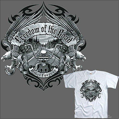 Biker T-Shirt oldschool Bobber Chopper tribal Adler  *4242 w