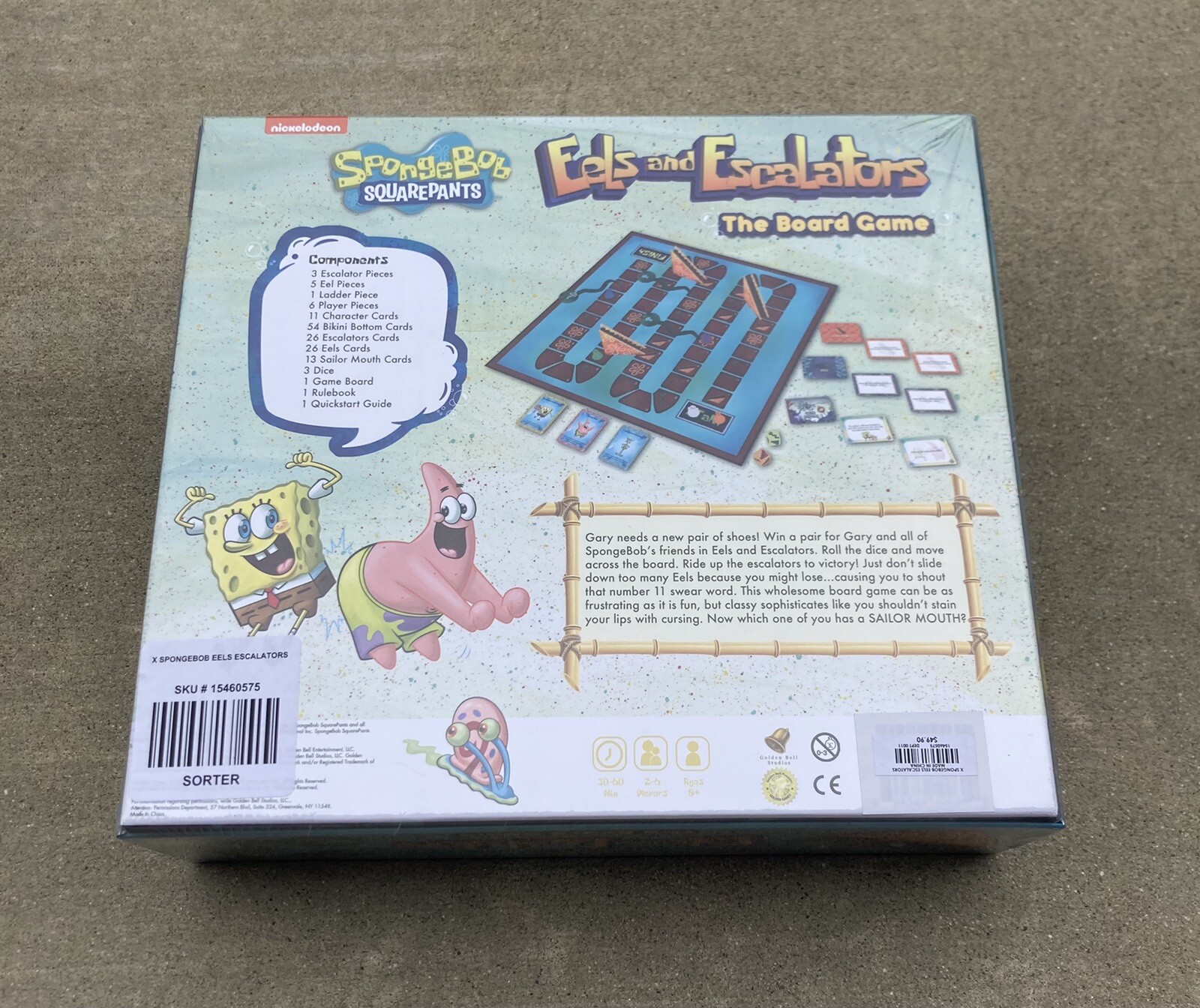 SpongeBob SquarePants Eels And Escalators The Board Game Hot Topic *SHIPS  TODAY* | eBay